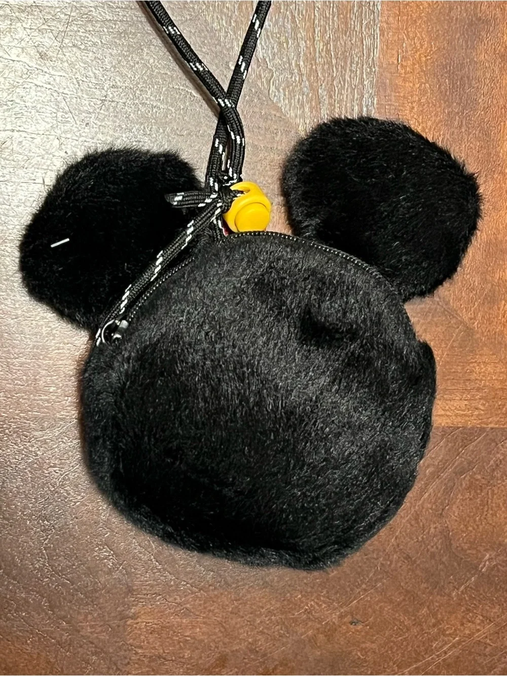 Kids Plush Character Crossbody Bag Mickey Mouse Peekaboo - Black & White